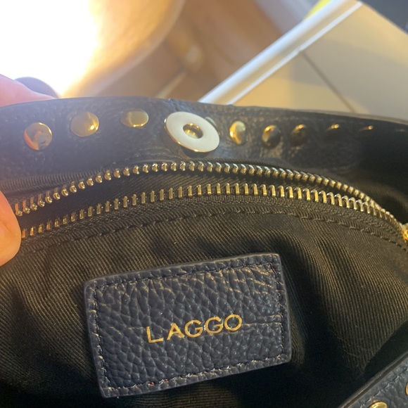 Laggo Bags Laggo Navy Genuine Leather Hobo Bag Poshmark